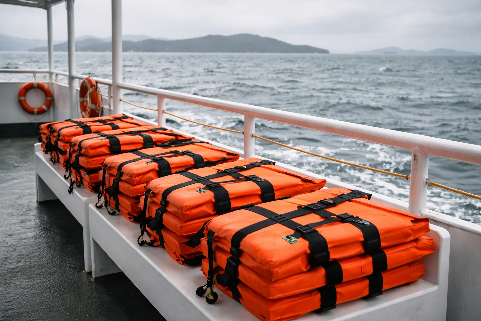 Ferry deck sea state cue